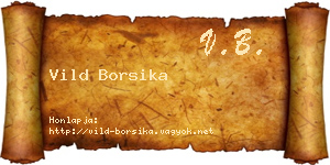 Vild Borsika névjegykártya